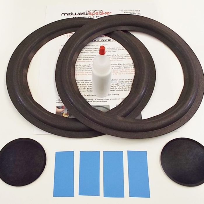 thumbnail image 2 of Acoustic Research AR9 Mid & Woofer Speaker Repair Kit – Shims & Dust Caps By MW Audio 2 of 5
