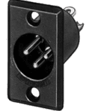 D3M Switchcraft Male XLR Panel Mount-0