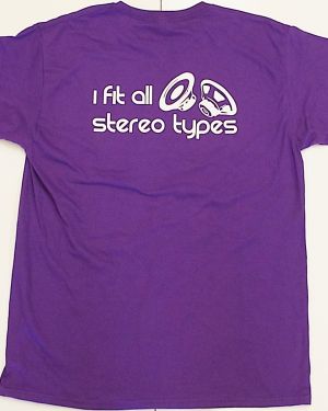 Midwest Speaker Repair 2 Sided Purple T-Shirt (TS-2)