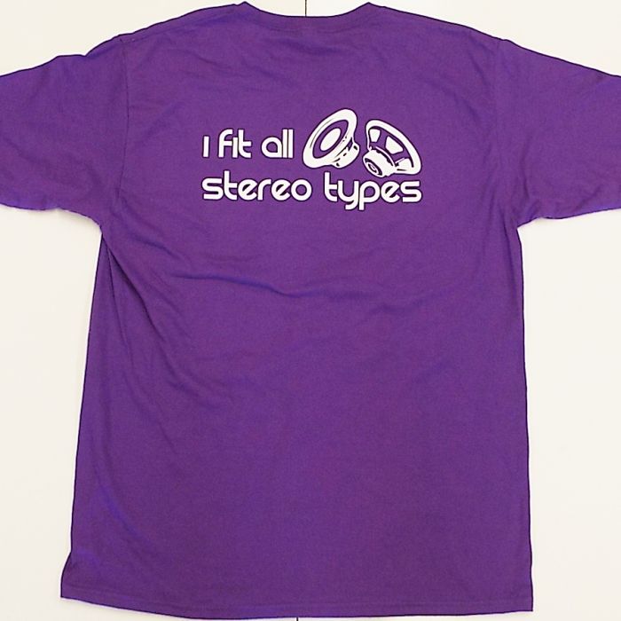 Midwest Speaker Repair 2 Sided Purple T-Shirt (TS-2)