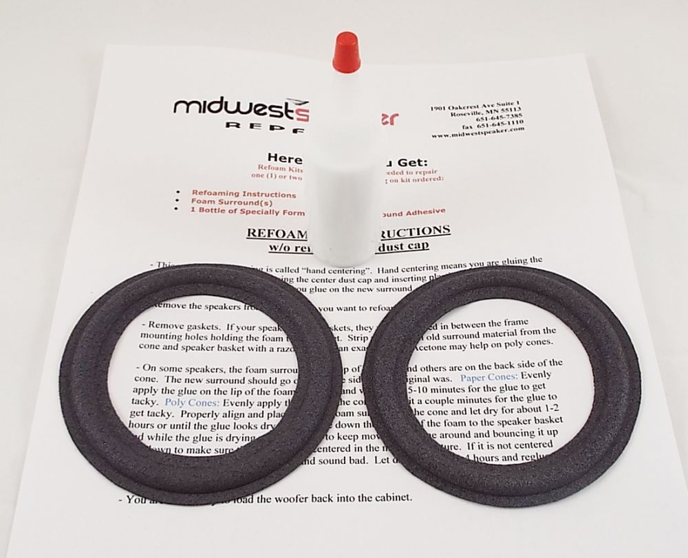 thumbnail image 2 of Springfield Speaker Foam Repair Kit For Optimus/Realistic 40-1025 & 40-1026 | 12 Inch Speakers | Made In USA 2 of 6