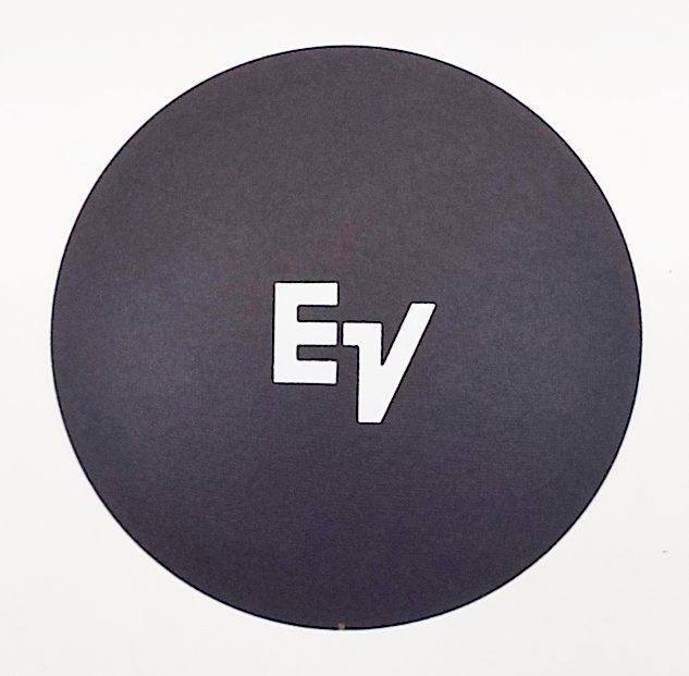 EV Electro-Voice Logo Paper Dust Cap