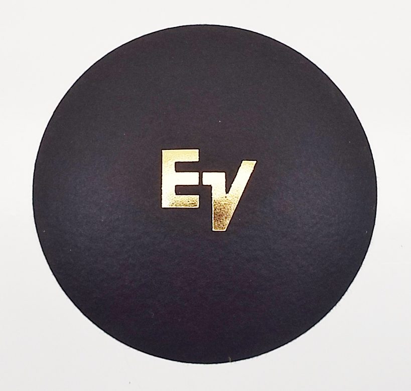 EV Electro-Voice Logo Paper Dust Cap