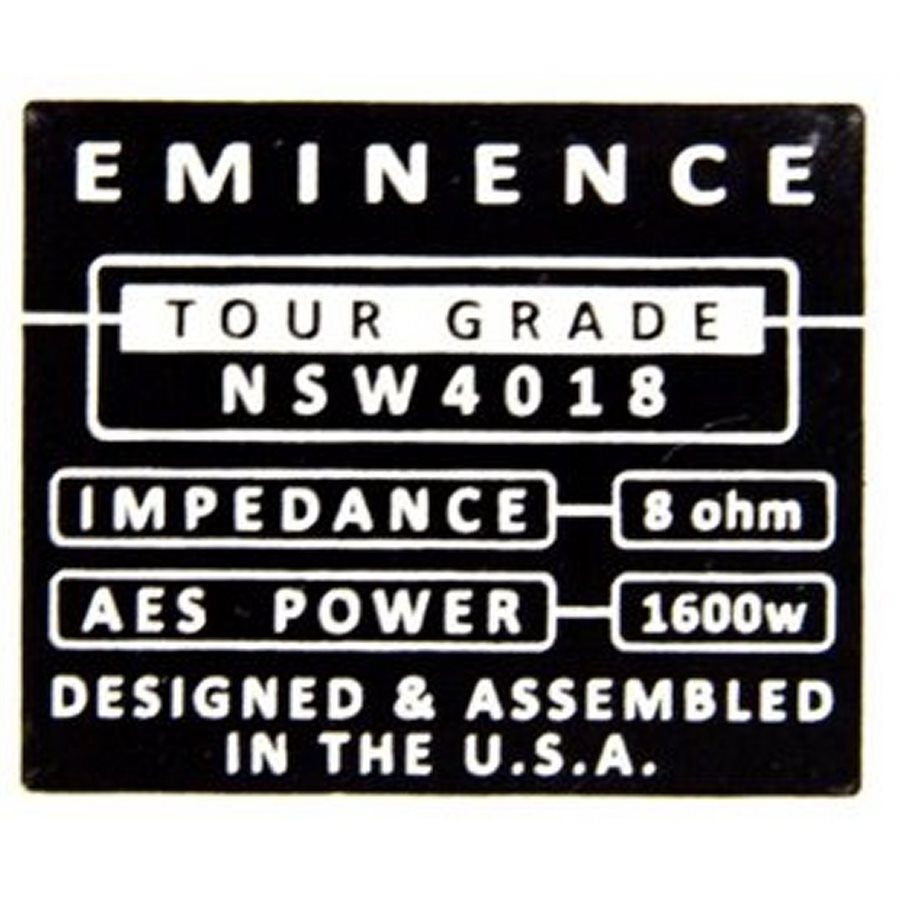 Eminence NSW-4018-8: 18 inch Neodymium Tour Grade Subwoofer