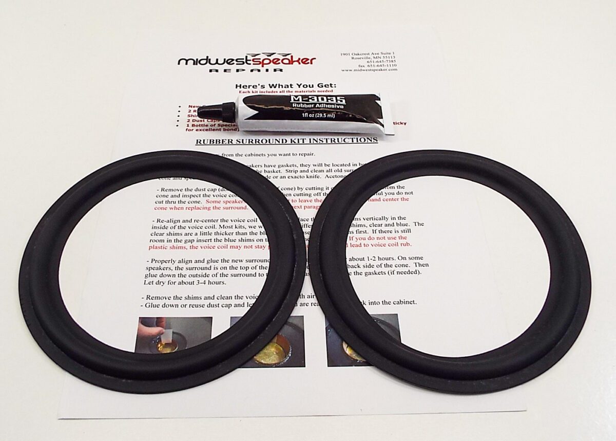 JL Audio 6.5 inch Rubber Surround Kit (R65) Midwest Speaker Repair