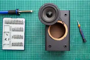 speaker being repaired at our speaker store