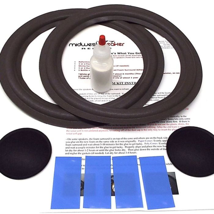 SS Audio Foam Repair Kit FSK-10A For Realistic Nova 7B, Nova 18, And Radio Shack 10 Woofer – Made In USA